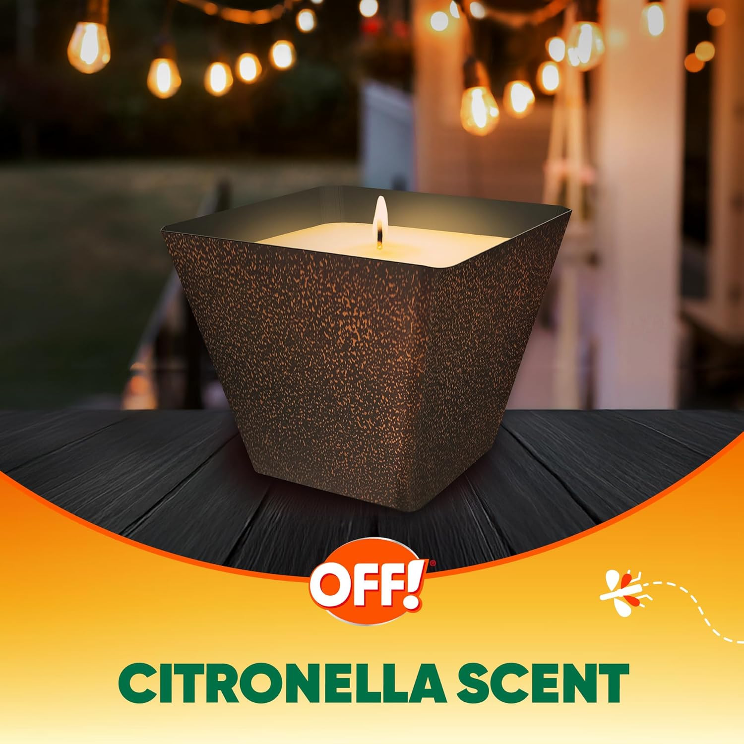 Backyard Citronella Scented Candle Ambiance Enhancing Centerpiece Burns for up