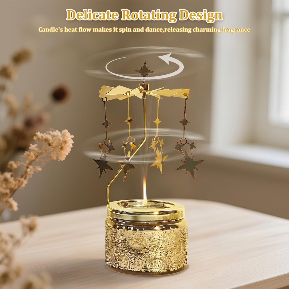 Elegant Butterfly Candle with Rotating Holder Box Set Gift For Women Home Decor