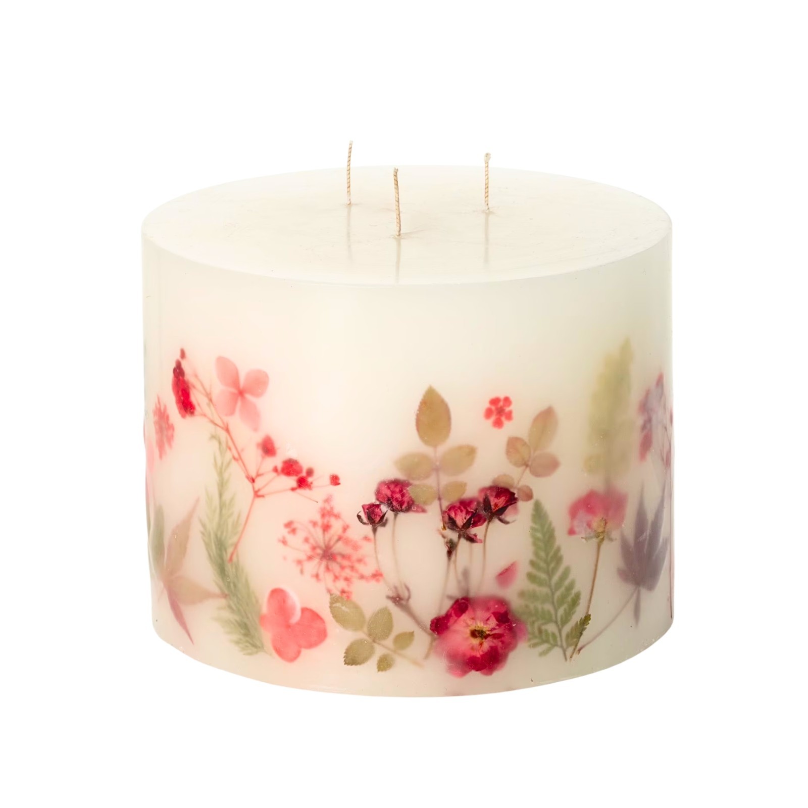 Vance Kitira 3 Wick Pillar Pure Soy Wax Candle, 4LB, 80 Hours No Mess Clean Burn