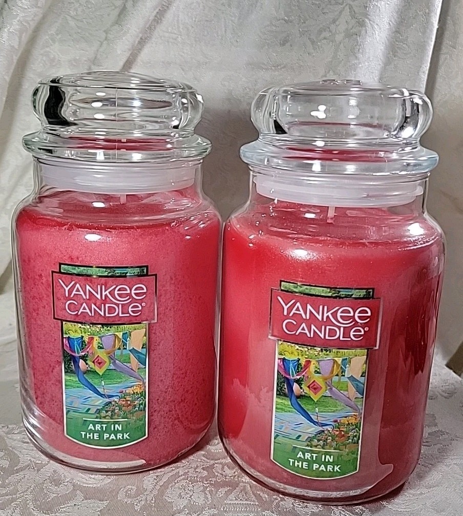 Yankee Candle Art In The Park Large Jar – Set of 2 – NEW – Retired Scent
