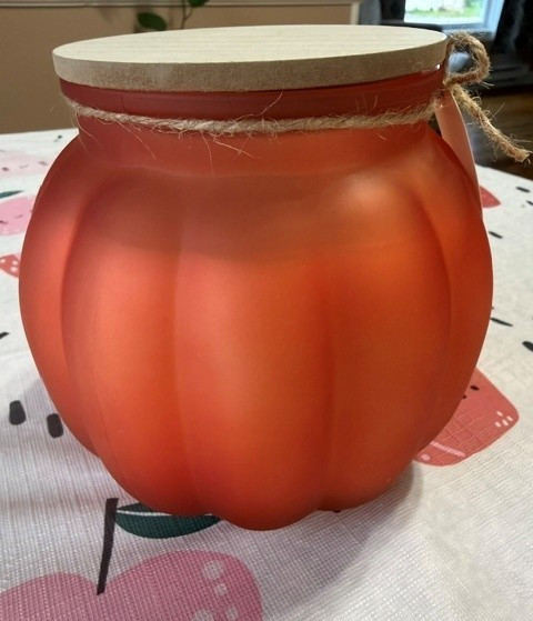 Large Pumpkin 36oz “Sage & Pumpkin” Scented 2 Wick Candle with Wooden Lid