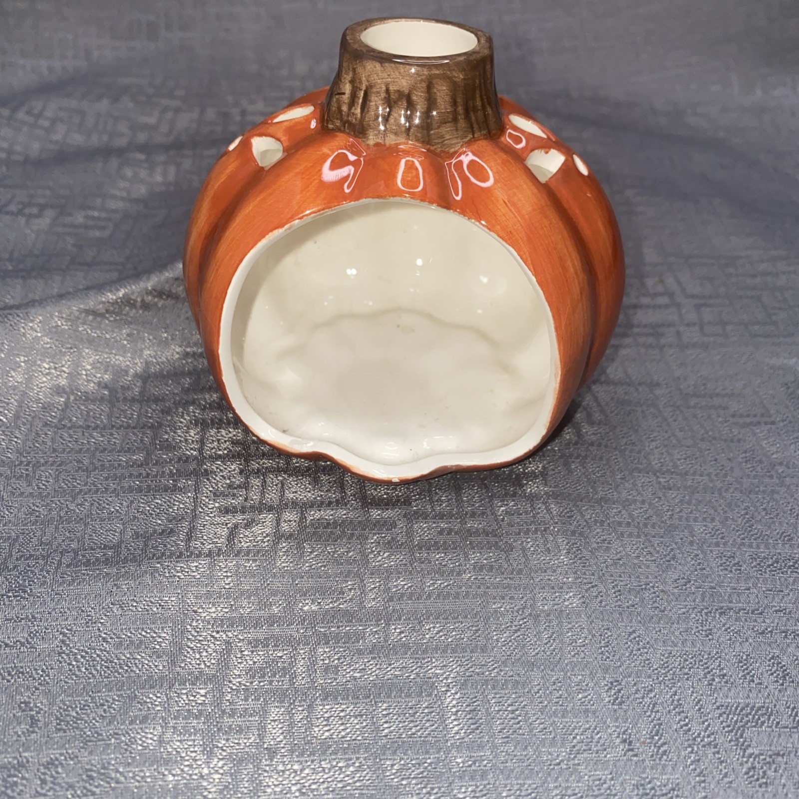 Yankee Candle HAPPY HARVEST PUMPKIN TEALIGHT HOLDER Fall Autumn Halloween EUC