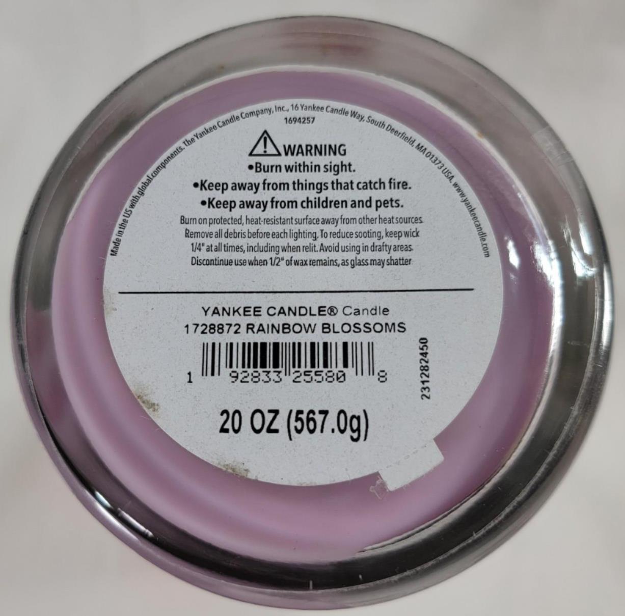 Yankee Candle RAINBOW BLOSSOMS Large 2-Wick Signature Tumbler Jar Pink 20 oz Wax
