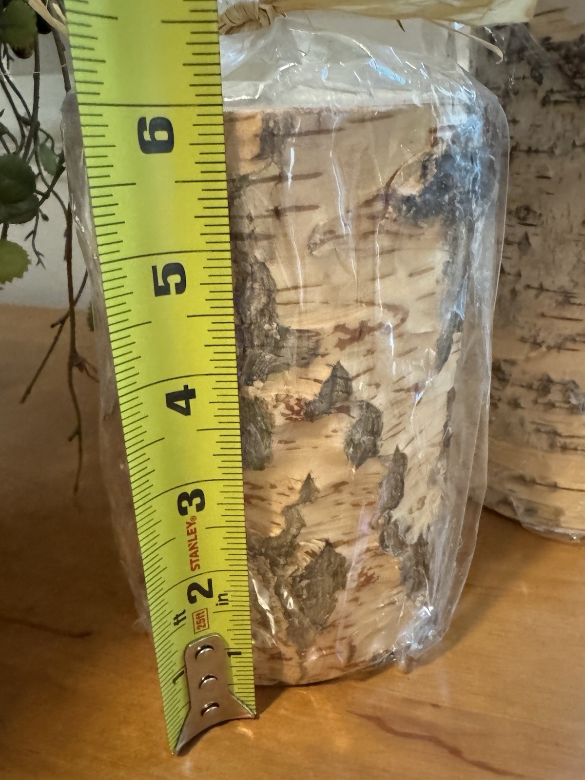 Set Of Two Pottery Barn Birch Wood Candles 6”& 8”Brand New In Package. Unscented