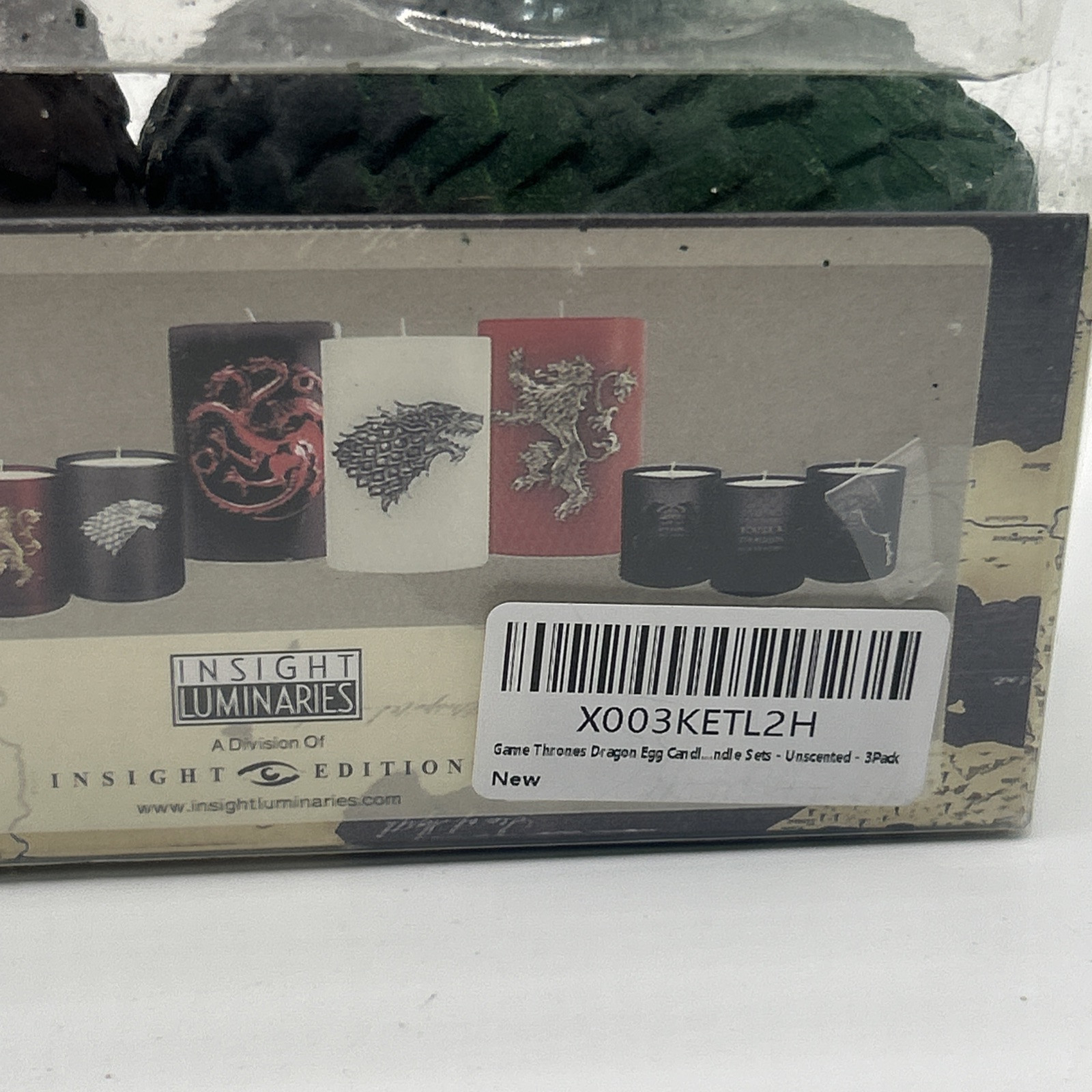 NEW Set Of 3 Game of Thrones Dragon Egg Candles From HBO Series COLLECTIBLES
