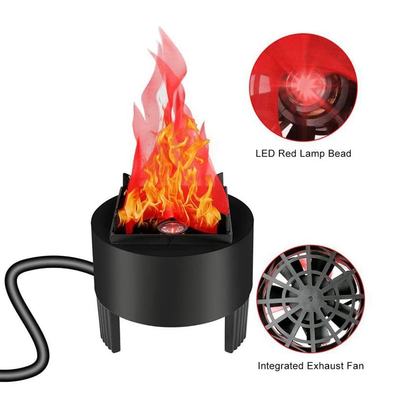 3D LED Fake Fire Flame Light, Artificial Flickering Flame Lamp Bulb Electric …