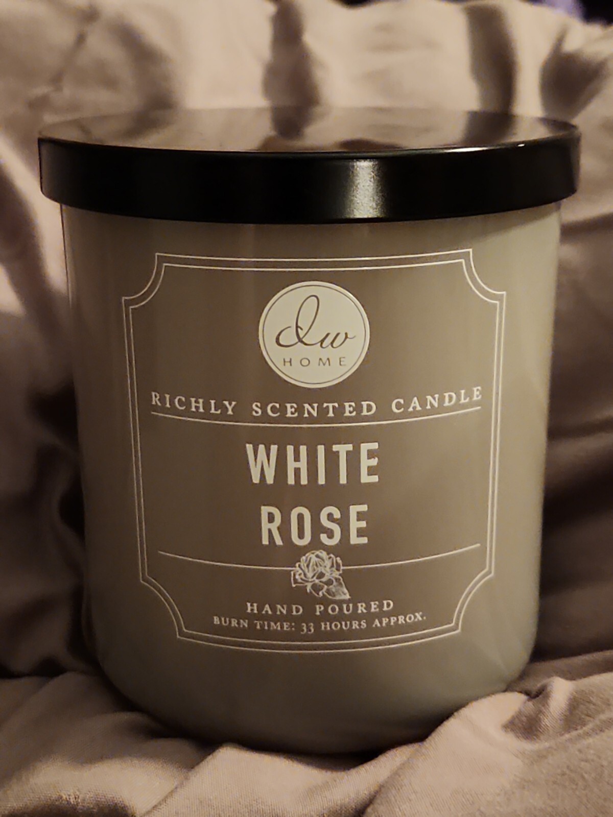 White Rose Candle 9.69 ounces DW Home