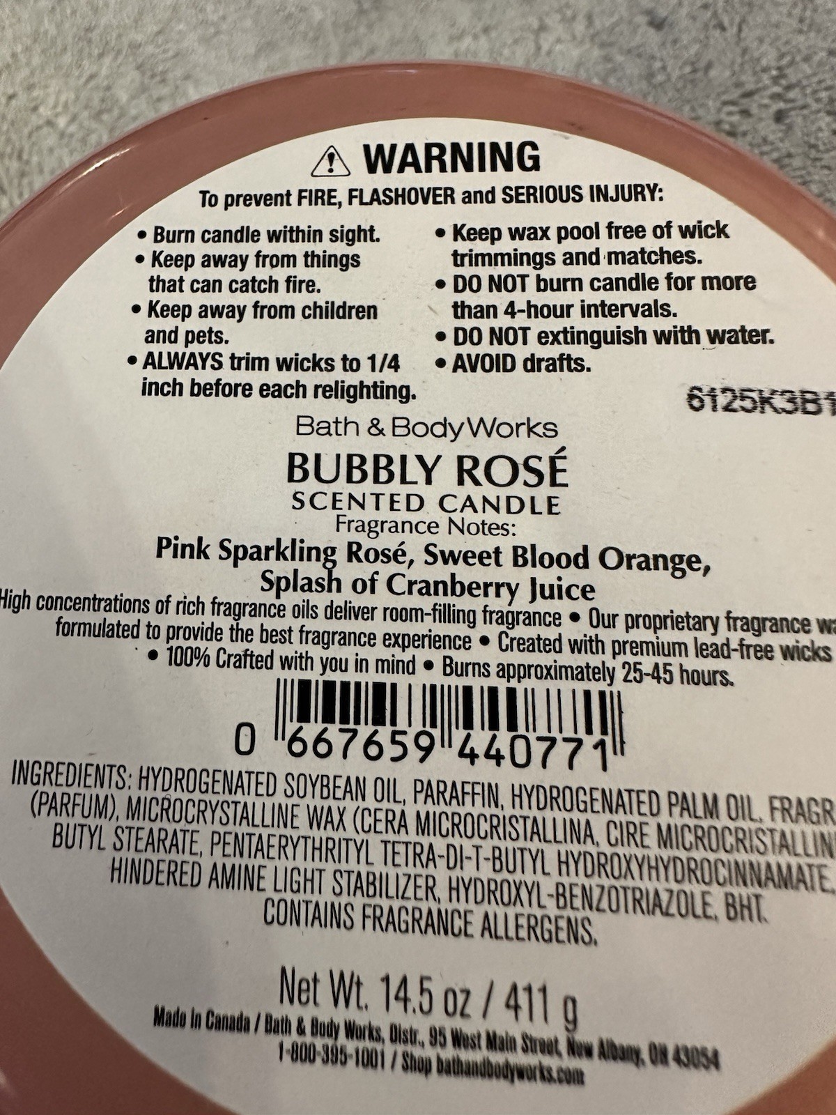 BATH & BODY WORKS Bubbly Rose Soy Wax 3 Wick Candle – Brand New & SOLD OUT!