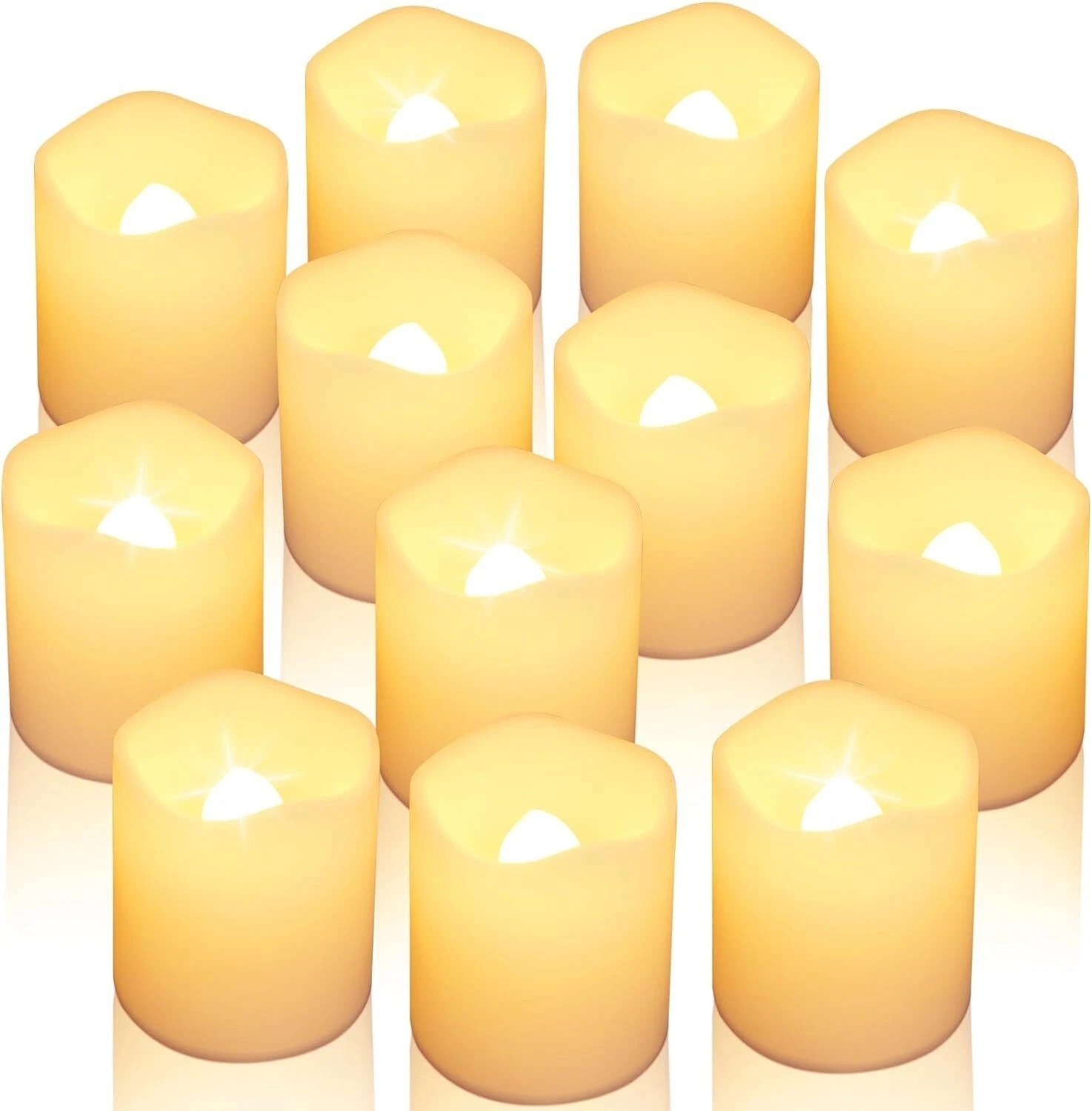 24pcs Flameless Votive Candles, Flameless Flickering Electric Fake Candle- 200hr