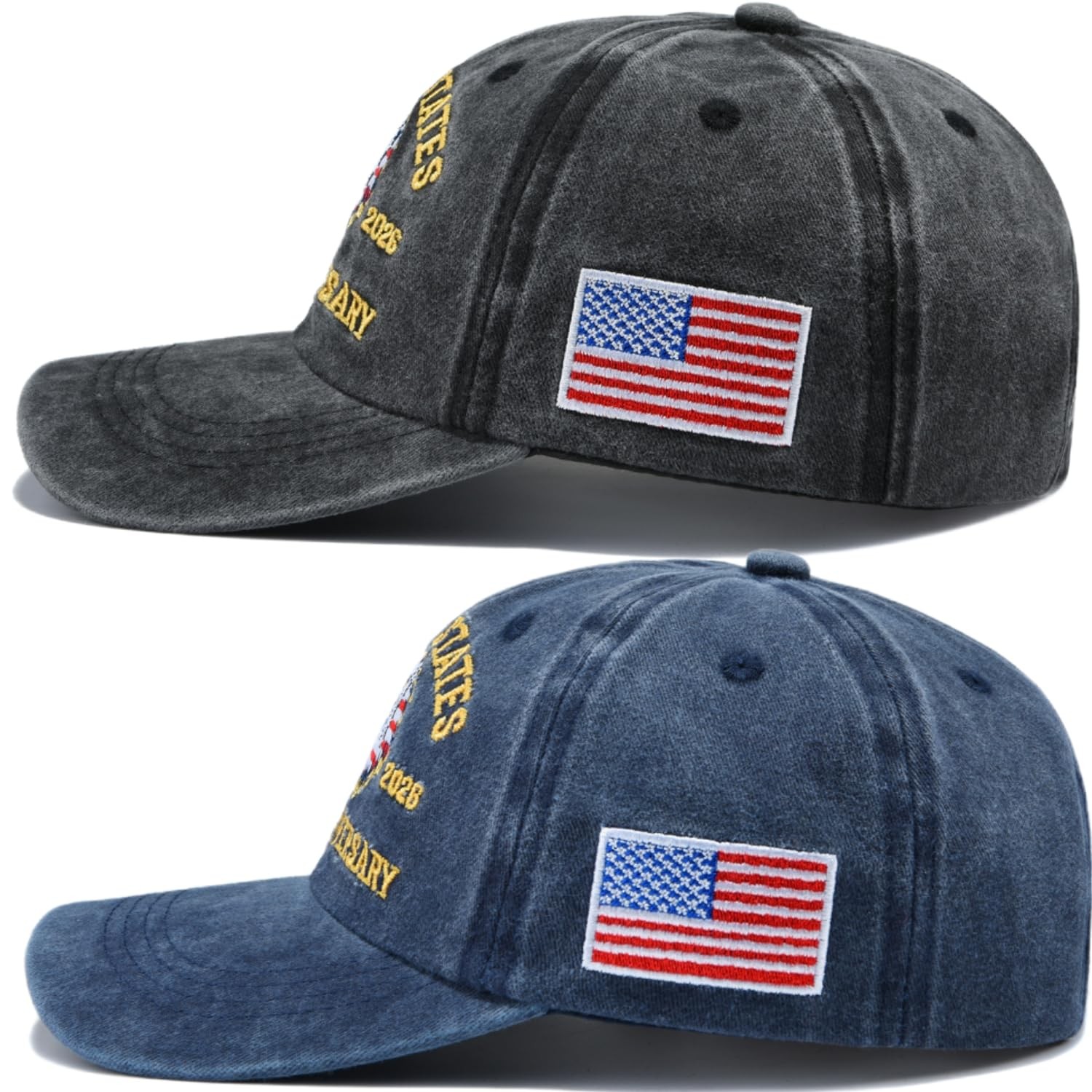 250th Anniversary USA Hat Baseball Cap 1776-2026 Patriotic Embroidered