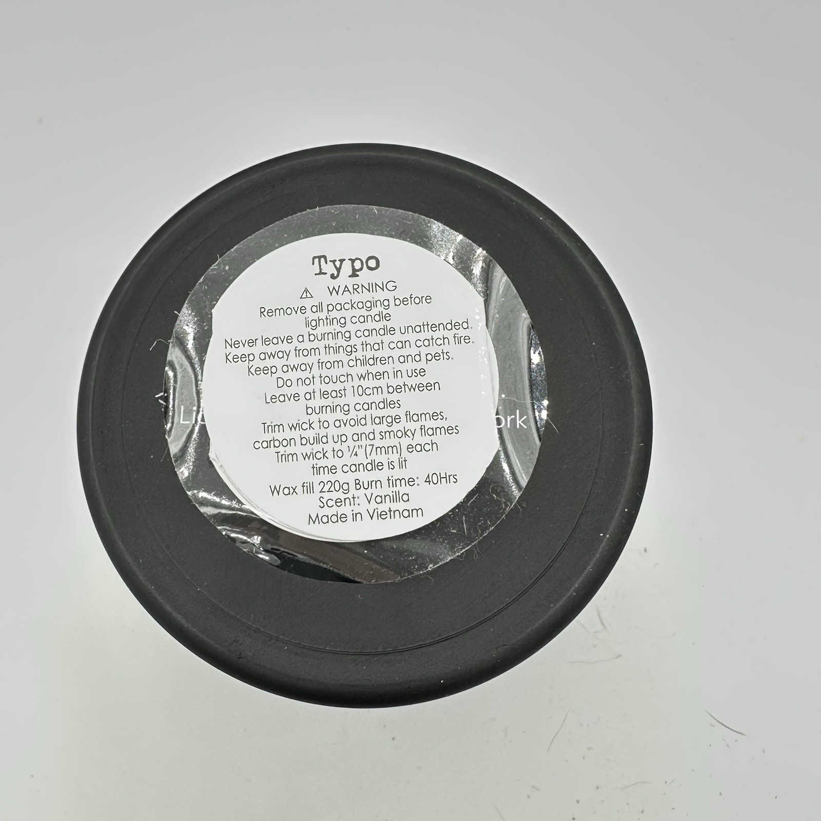 Keith Haring Black White Drawing Vanilla Candle Wax fill 220g Burn time: 40Hrs