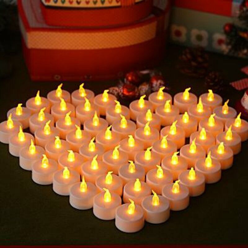 Flameless LED Tealight Candles Votive Candle Battery Operated Fake Tea Lights