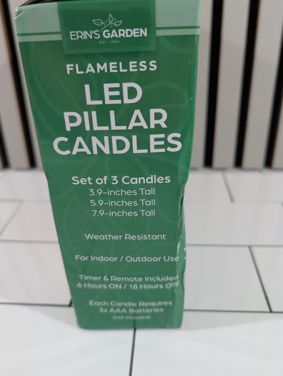 3 PCS Indoor Outdoor Flameless LED Pillar Candles w/ Timer & Remote