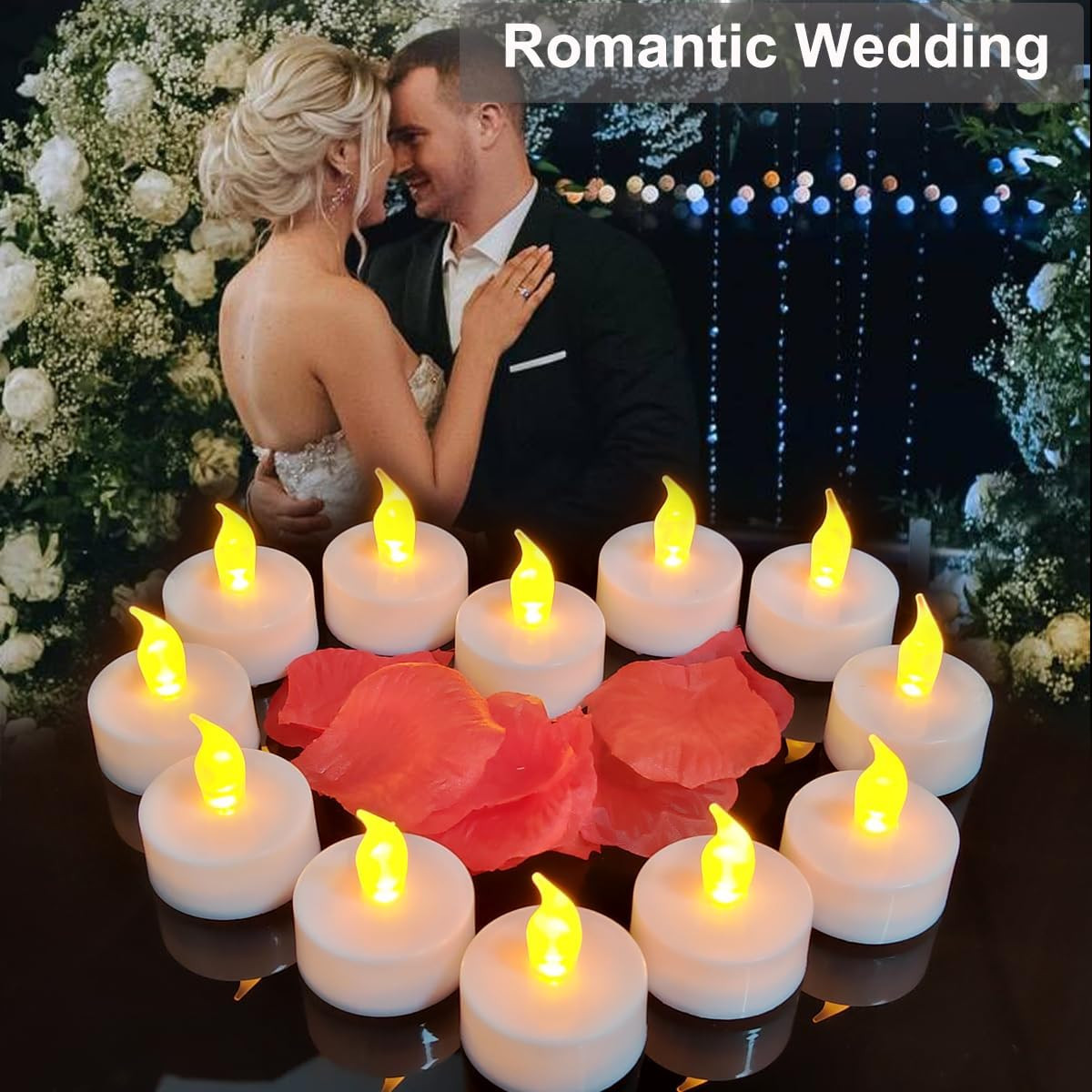 Led Tea Lights with Timer 6 Hours on and 18 Hours off in 24 Hours Cycle