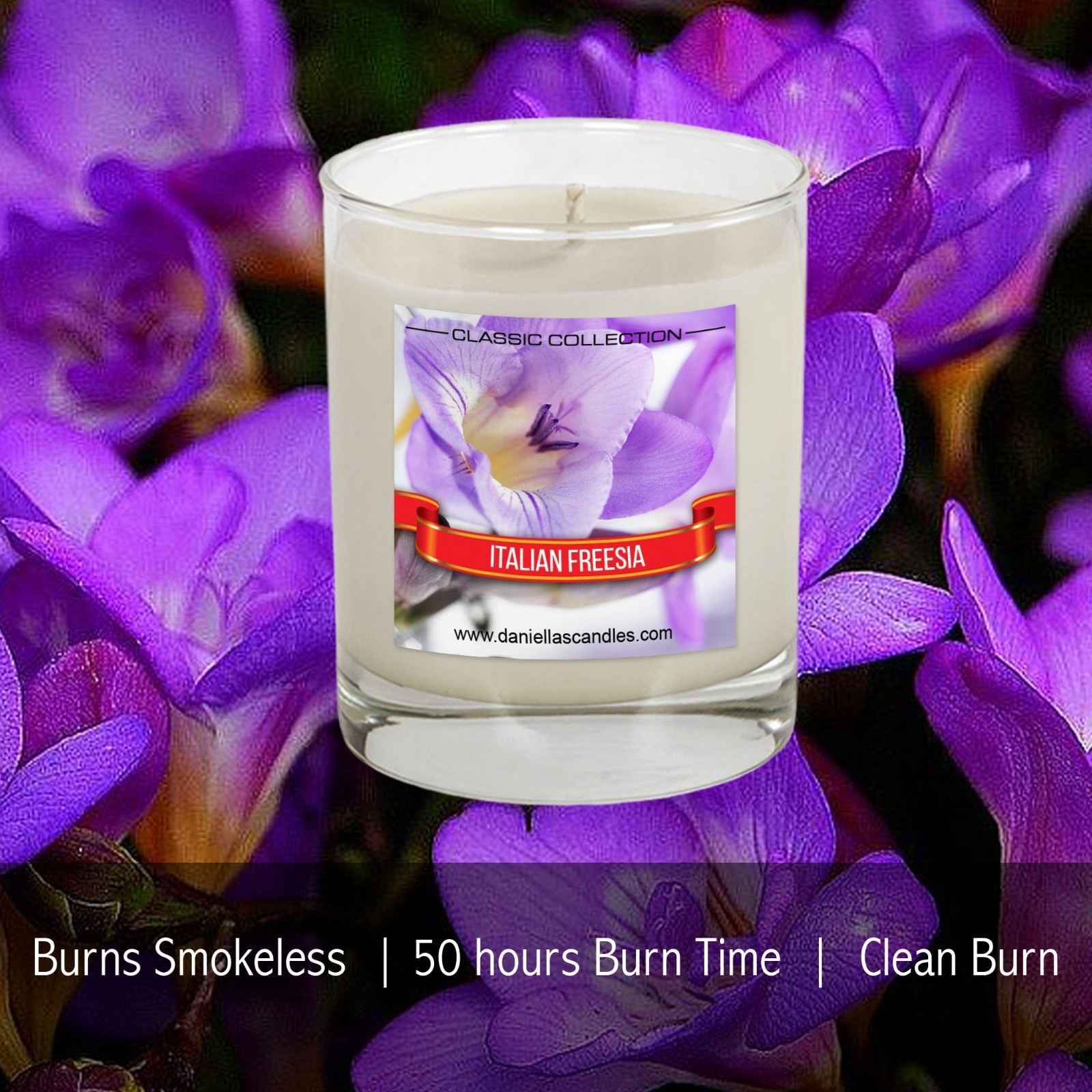 Daniella’s Candles Scented Classic Candle 11 oz NEW – ITALIAN FREESIA