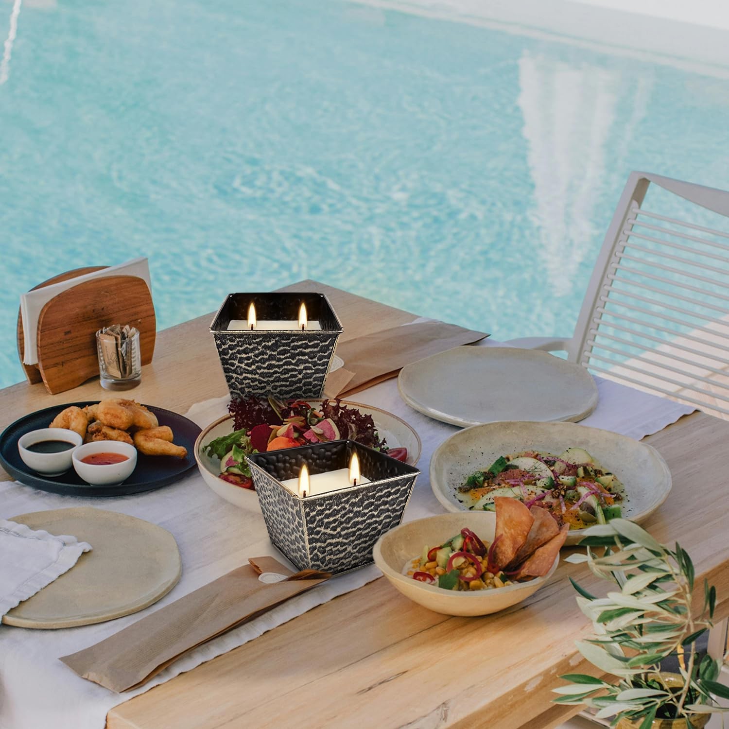 2Pcs Citronella Candles Outdoor Indoor-Large 12oz Scented 50H Long Lasting Su…