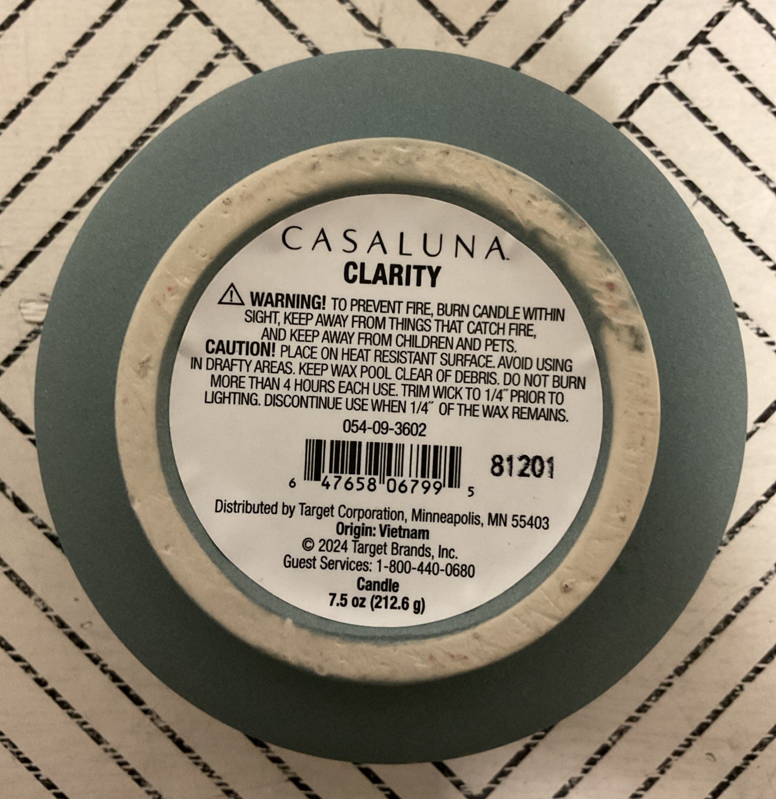 🥥 CASALUNA Scented Candles clarity Coconut Soy Wax Blend 7.5oz🆕LOT OF 2‼️AS IS
