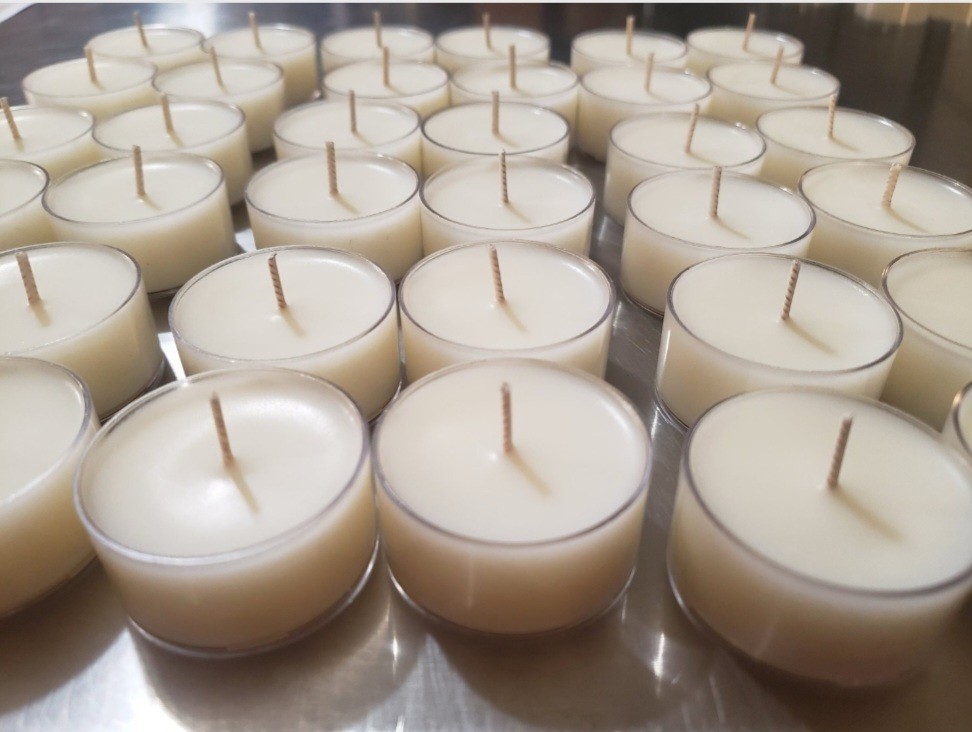 Peppermint & Eucalyptus Soy 6ct Tealights Handmade w Fragrant & Essential Oils!