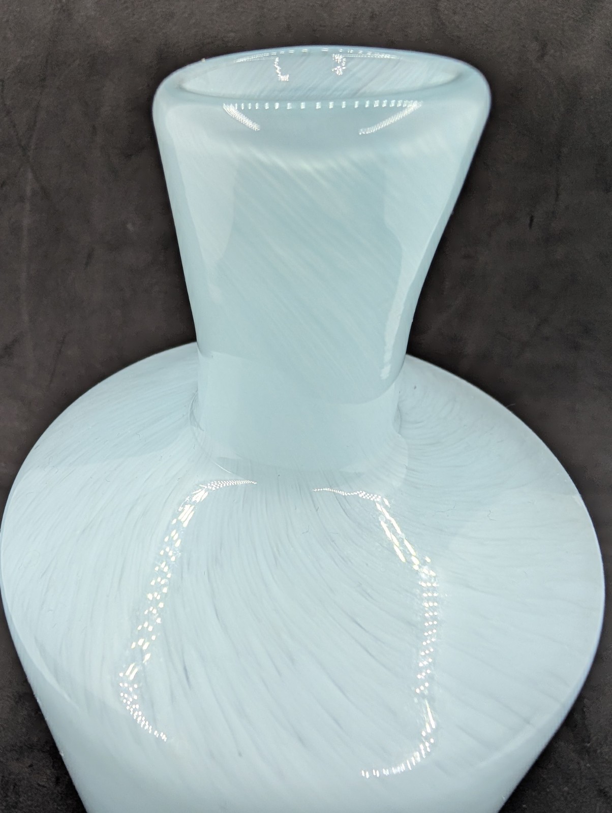 Empty Diffuser Glass Vessel Art Glass for natural wood reeds blue swirl