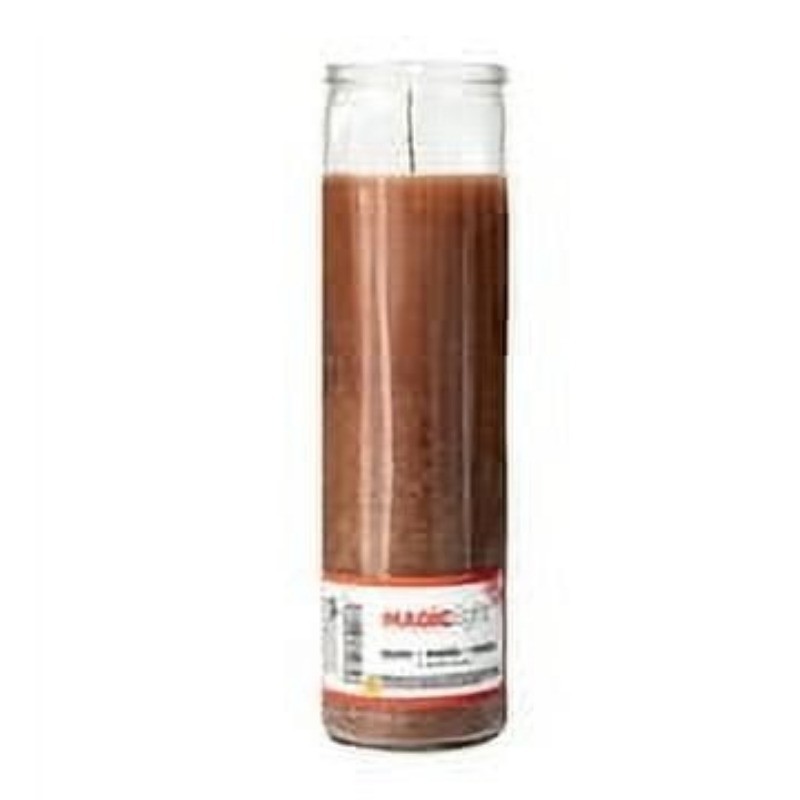 4 Religious Candles 9.6 oz Clear Glass Jar Unscented Brown Wax