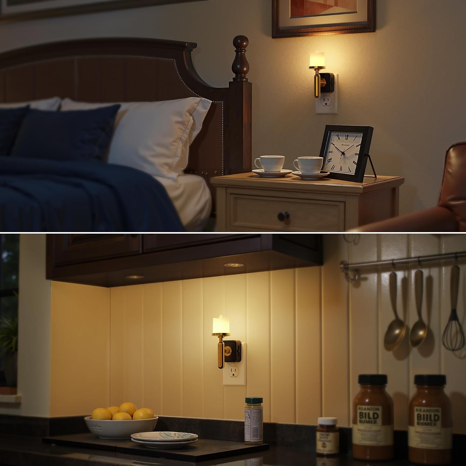 Versatile Flameless Night Light with Dusk to Dawn Sensor – 3000K Soft White