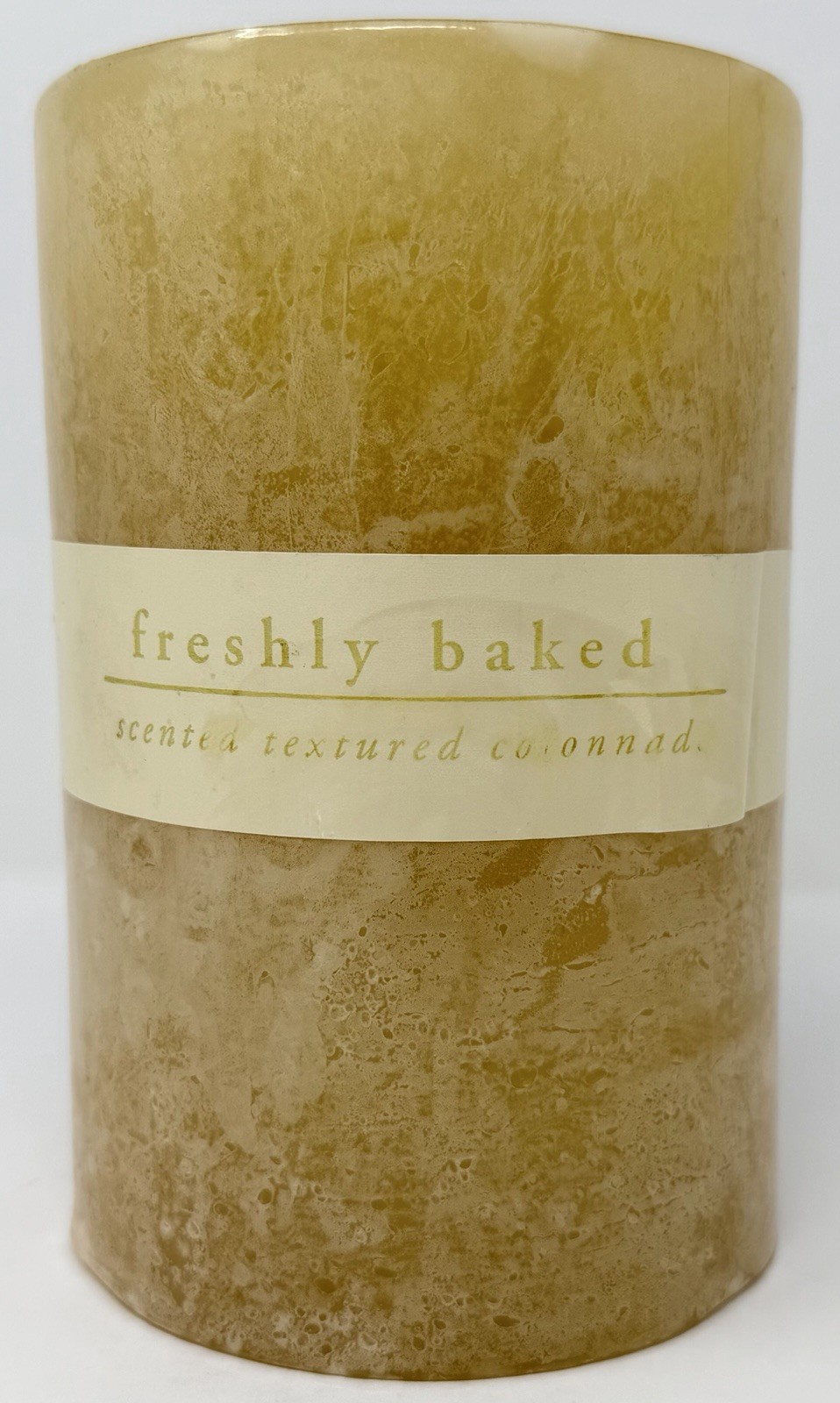 Pier 1 Imports FRESHLY BAKED Scented Textured Pillar Candle 4in x 6in RETIRED