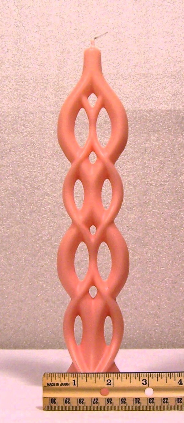 Alusi Multi Flame Candle LELA Blush Pink Rose Unscented Modern Avant-garde Decor