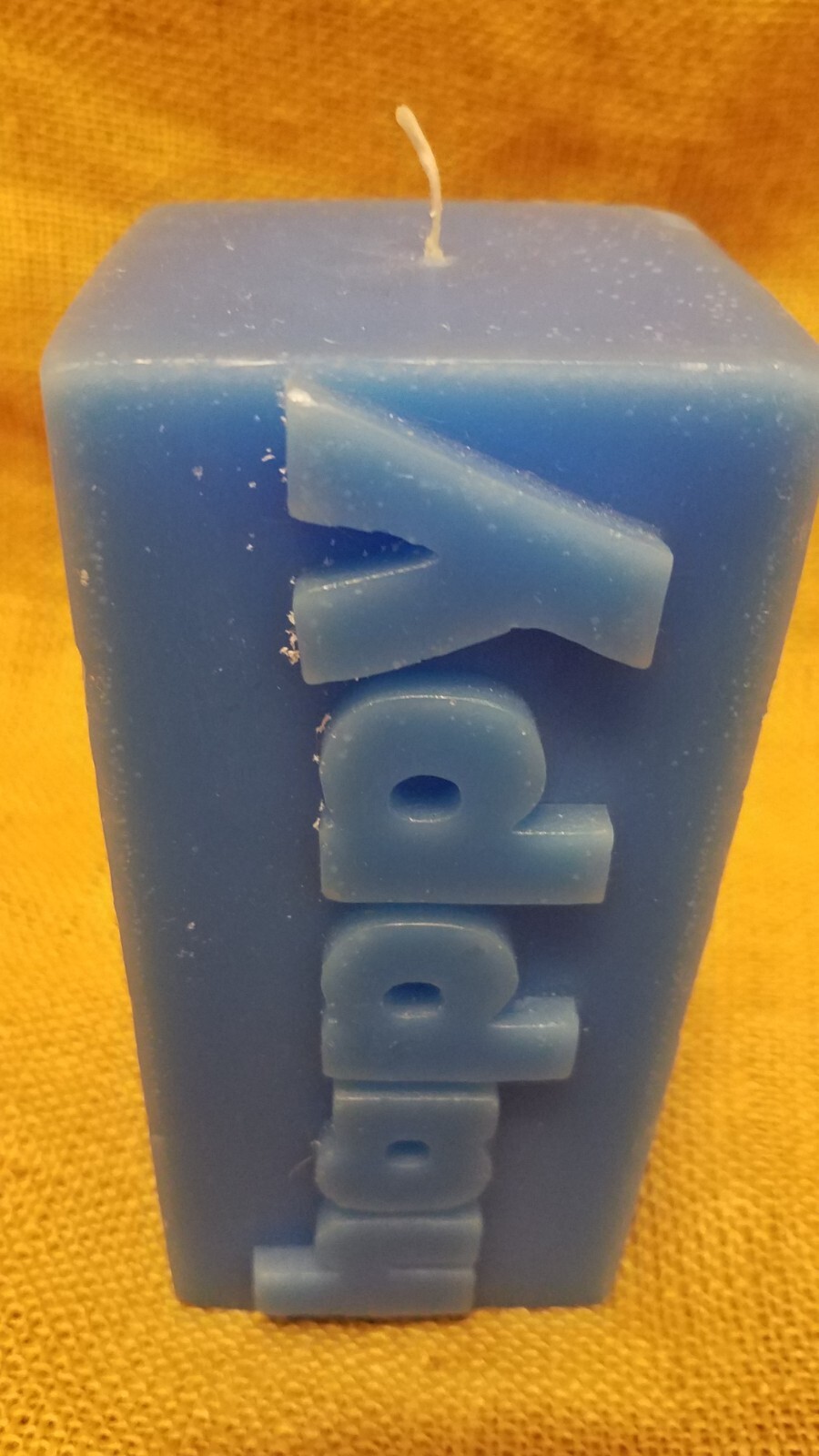 Walgreens Brand Modern Expressions Blue HAPPY Candle