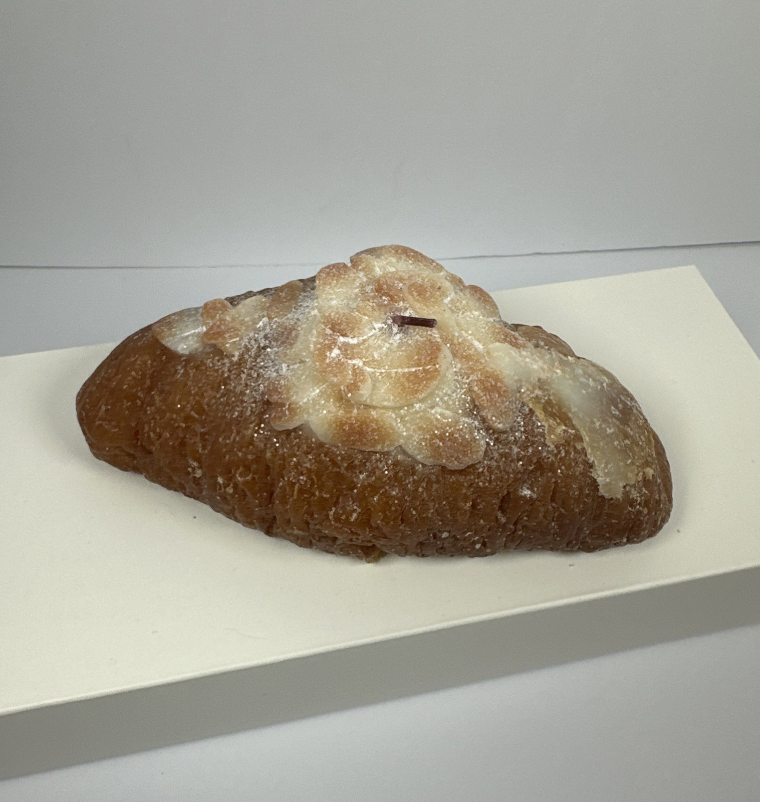 Almond Croissant Figural Candle By Threshold Brown Food Pastry