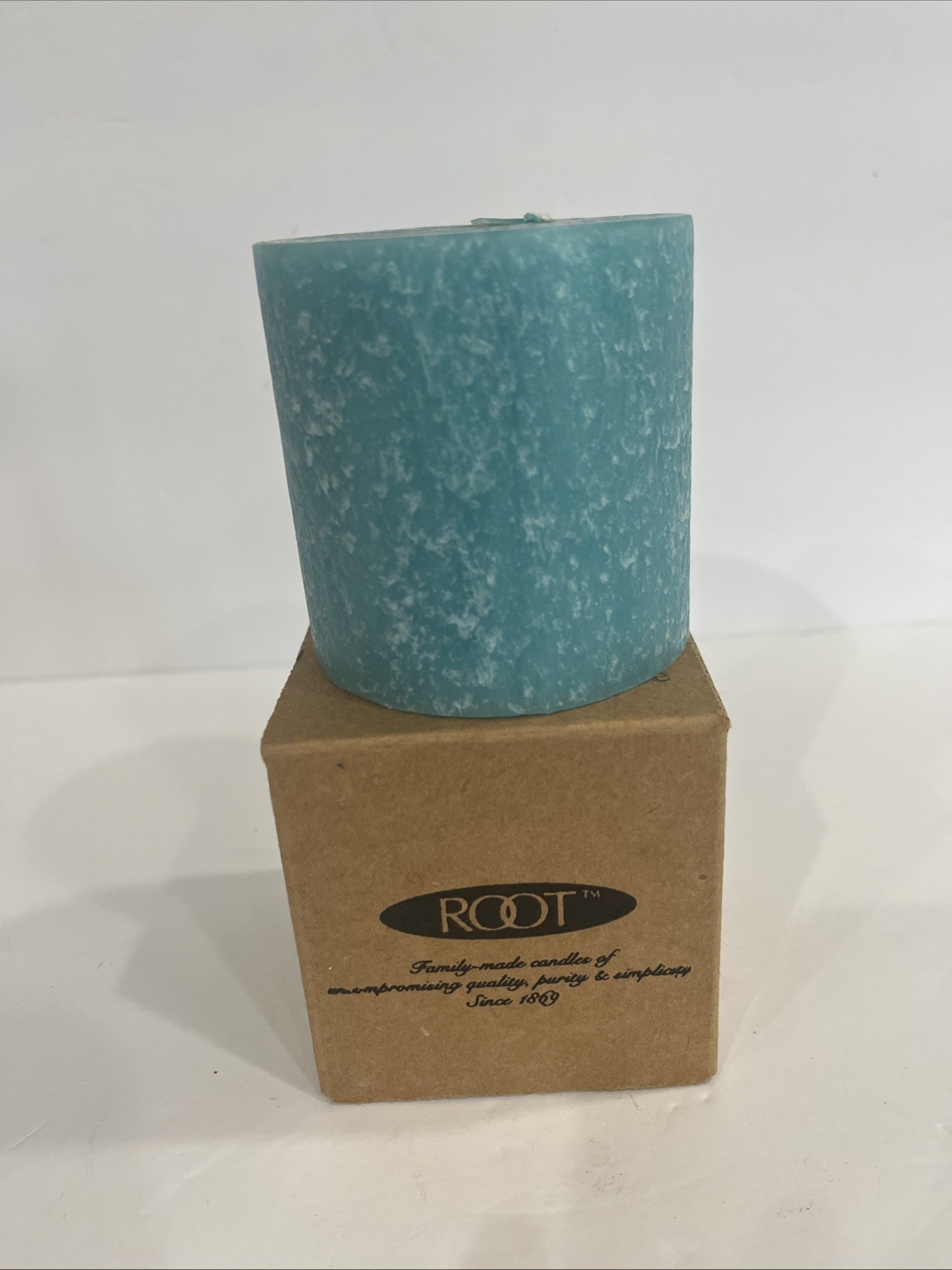 Root Candles 333 Scented Rose Timberline Pillar Candle , 3 x 3-Inch Light Blue