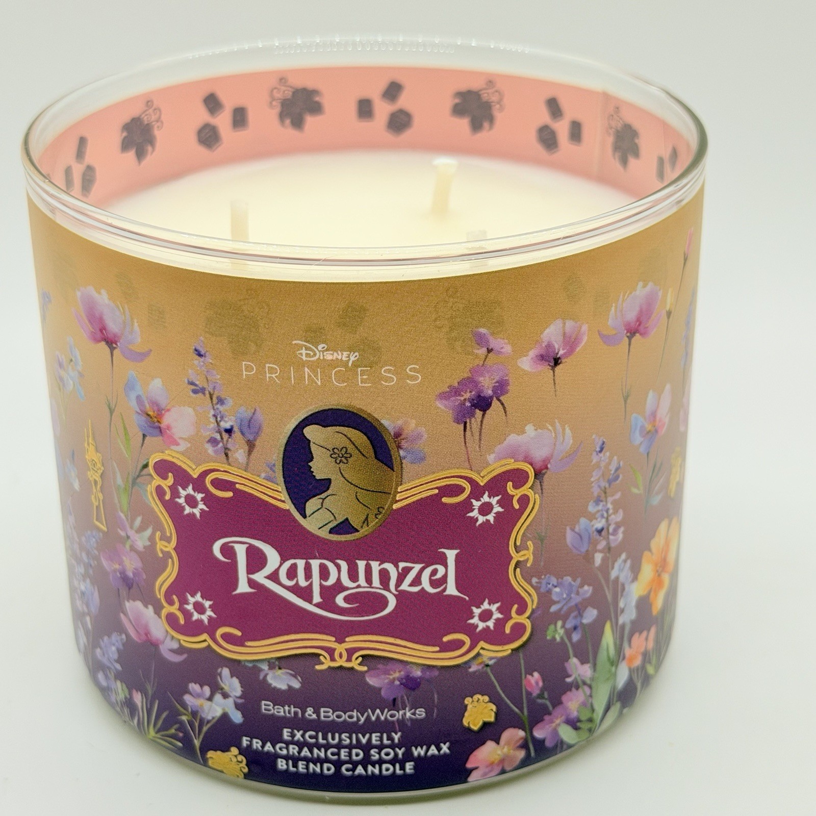 Bath & Body Works Disney Princess RAPUNZEL Scented 3 Wick Large Candle 14.5 oz