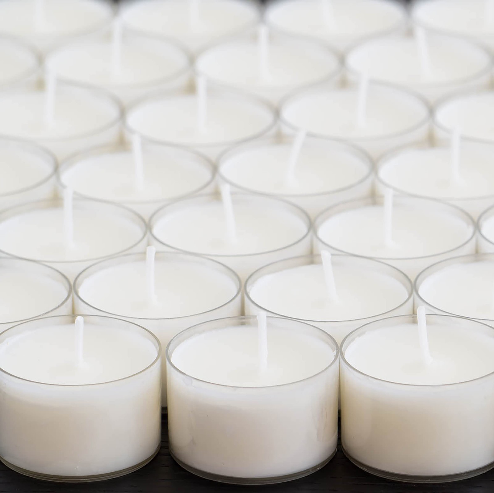 Stonebriar Bulk 48 Pack Unscented Smokeless Long Clear Cup Tea Light Candles