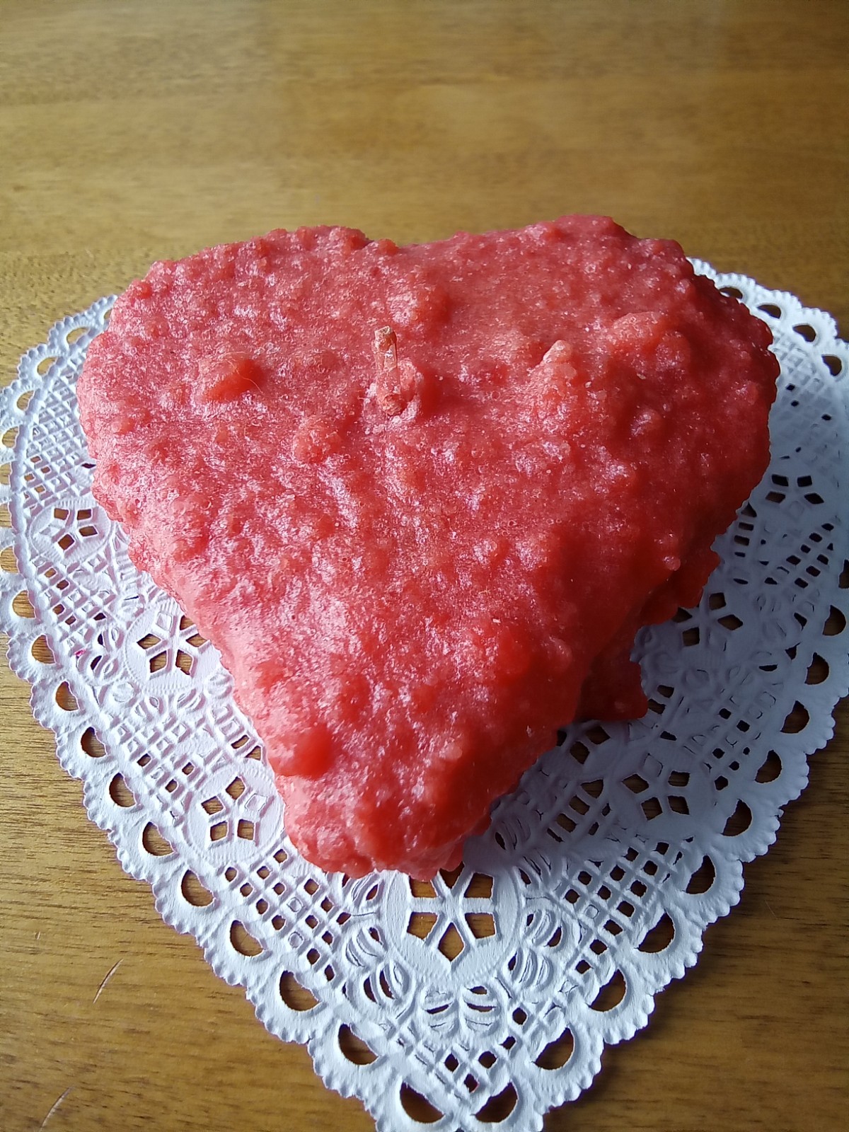 Valentine’s Primitive style Heart Candle handcrafted Scented 4 in. Love romance