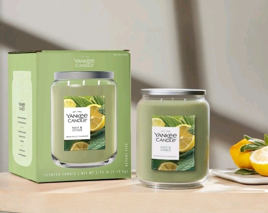 Yankee Candle 60 oz Large 3-Wick Jar Candle Premium Plant Wax Blend Home Decor