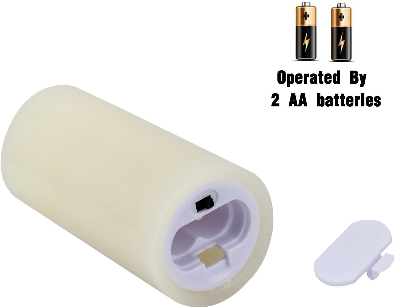 Set of 9 Cordless Ivory Flameless Pillar Candles with Remote Control & Timer