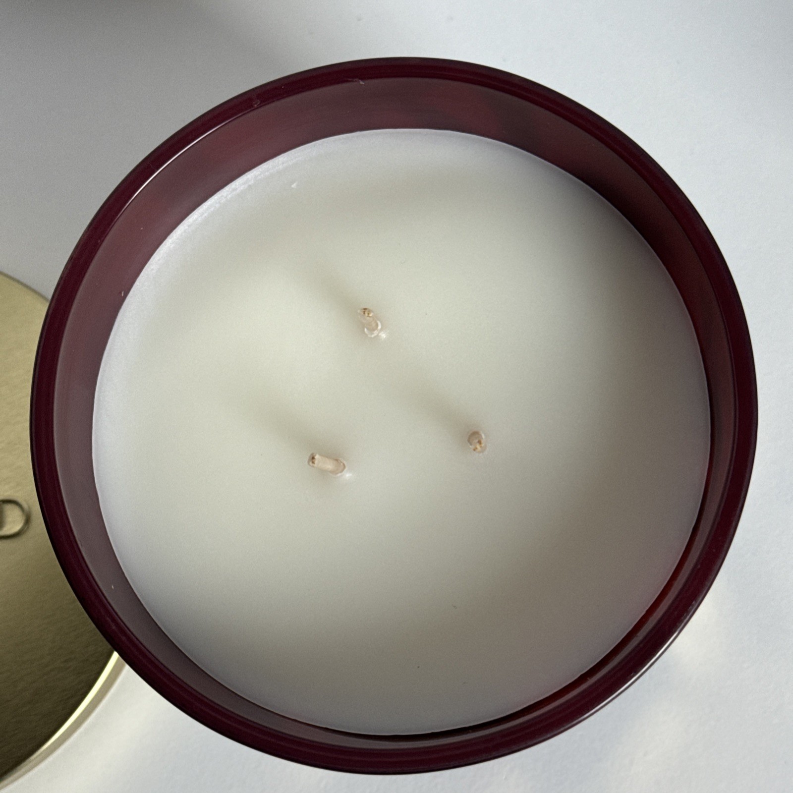 Threshold Candle Holiday Hearth Glass Jar 3-Wick White Christmas Soy Wax NEW