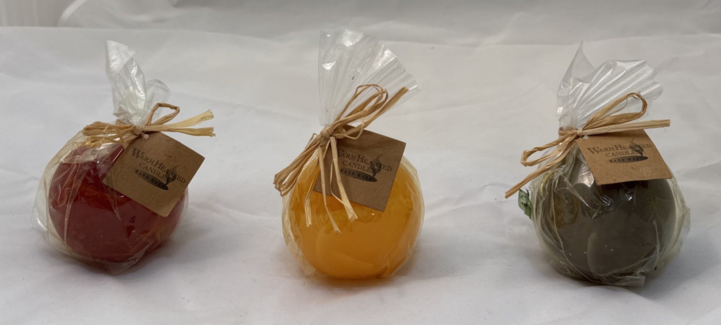 Hand Made 3 Inch Candles From Thailand Set Of 3 New Sealed