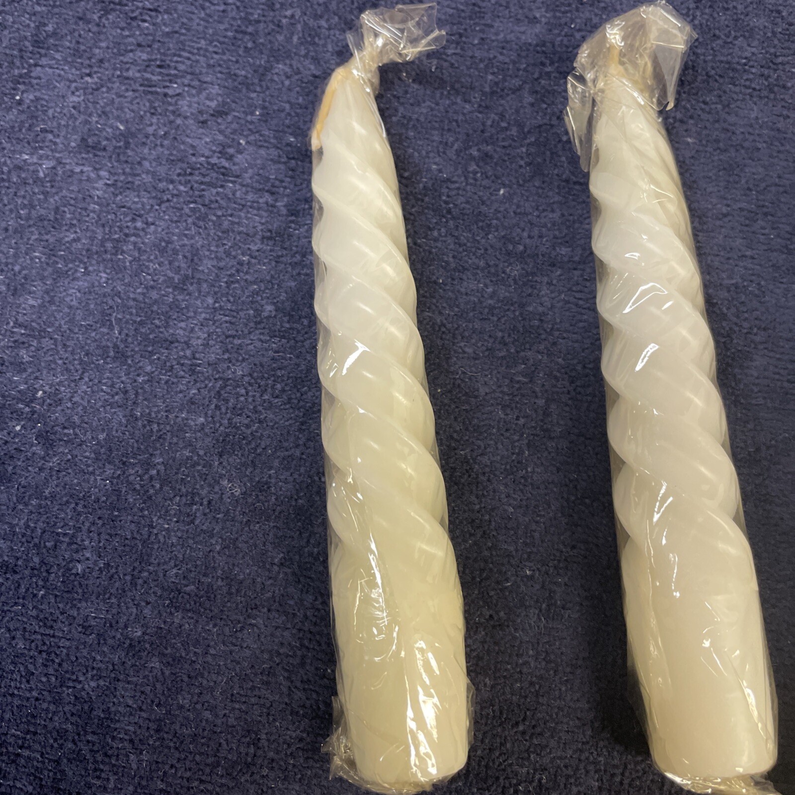 10 Count Box of 5 1/2 Inch White Spiralite Candles Wrapped In Original Pkg & Box