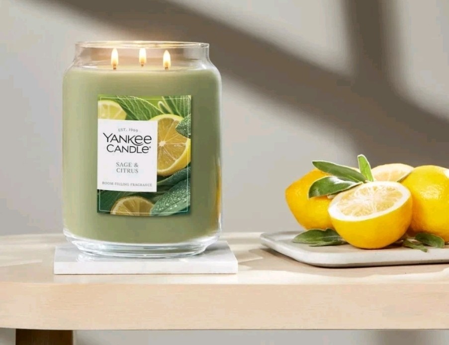 Yankee Candle 60 oz Large 3-Wick Jar Candle Premium Plant Wax Blend Home Decor