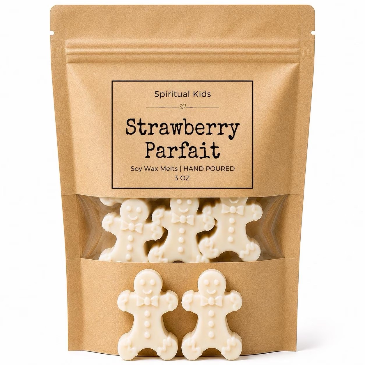 Gingerbread Shaped Soy Wax Melts 3.2oz | Food Scented | Holiday Scents |