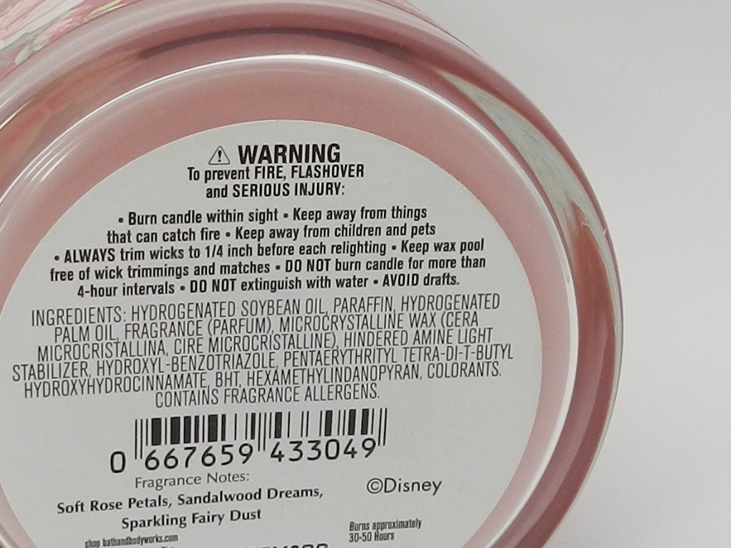 Bath & Body Works Disney Princess Aurora Single Wick Candle 8oz
