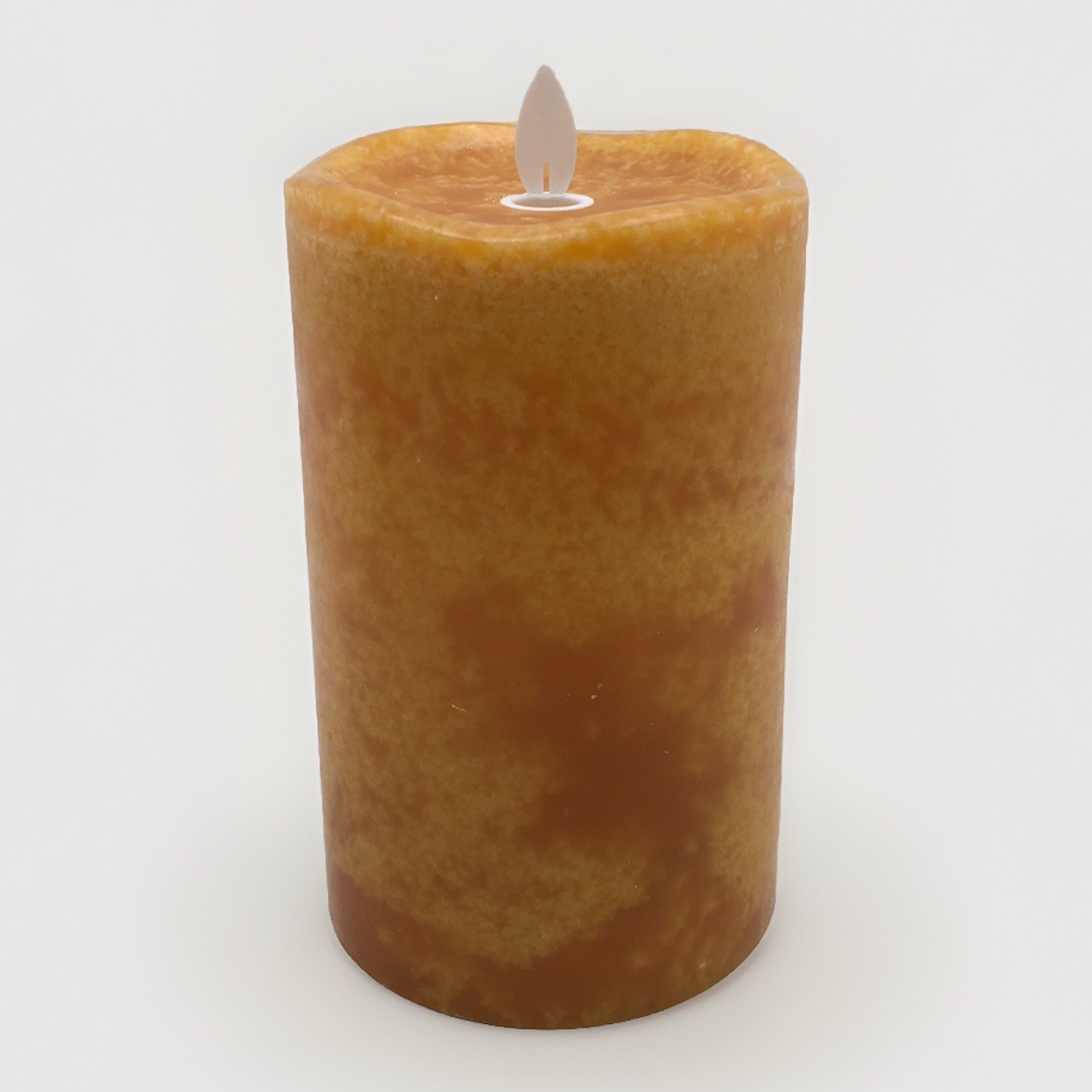 Mirage 6 in. Brown Spice Mottled Flameless LED Pillar Candle