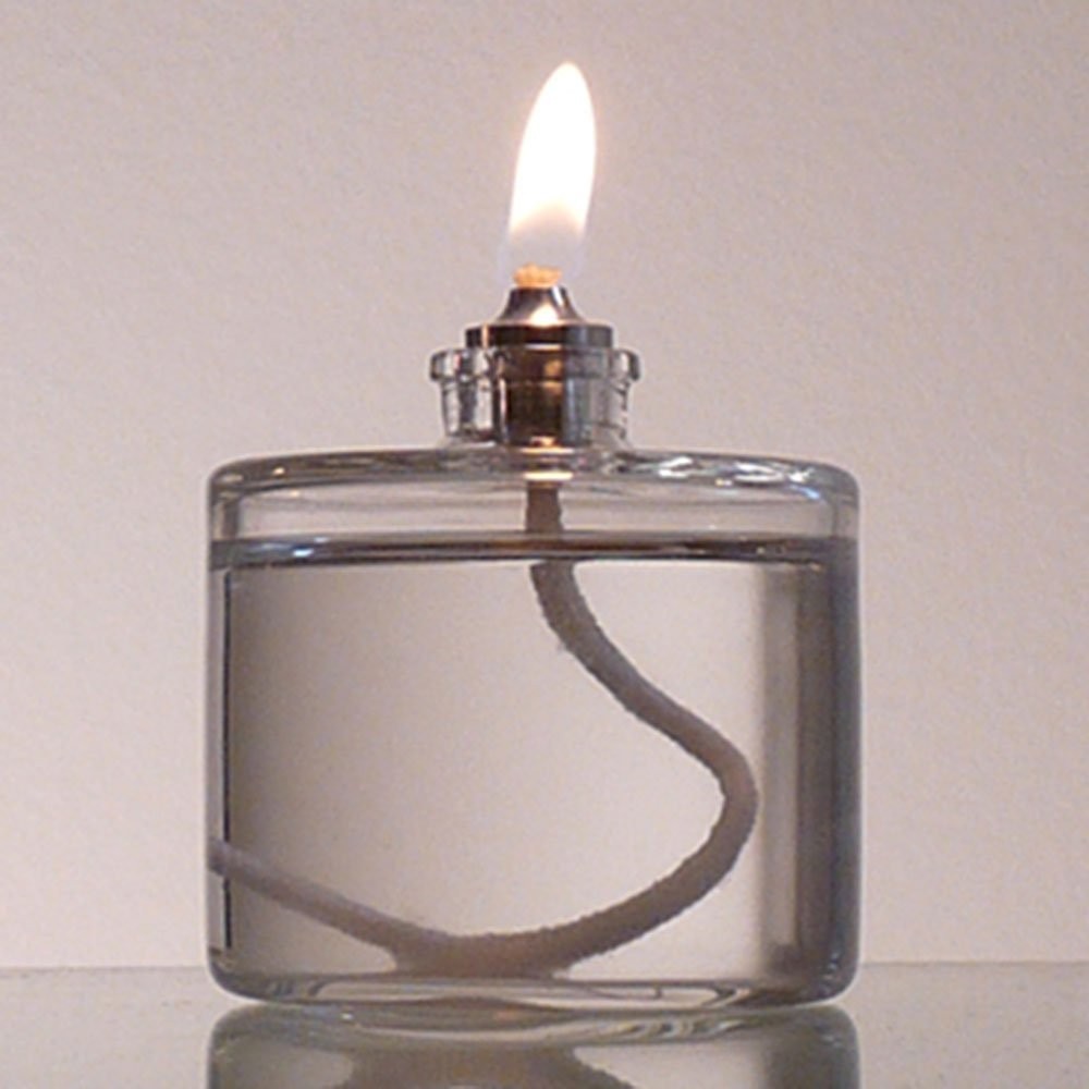 2 oz Refillable Glass Oil Candle for Indoor Events Emergency Lighting