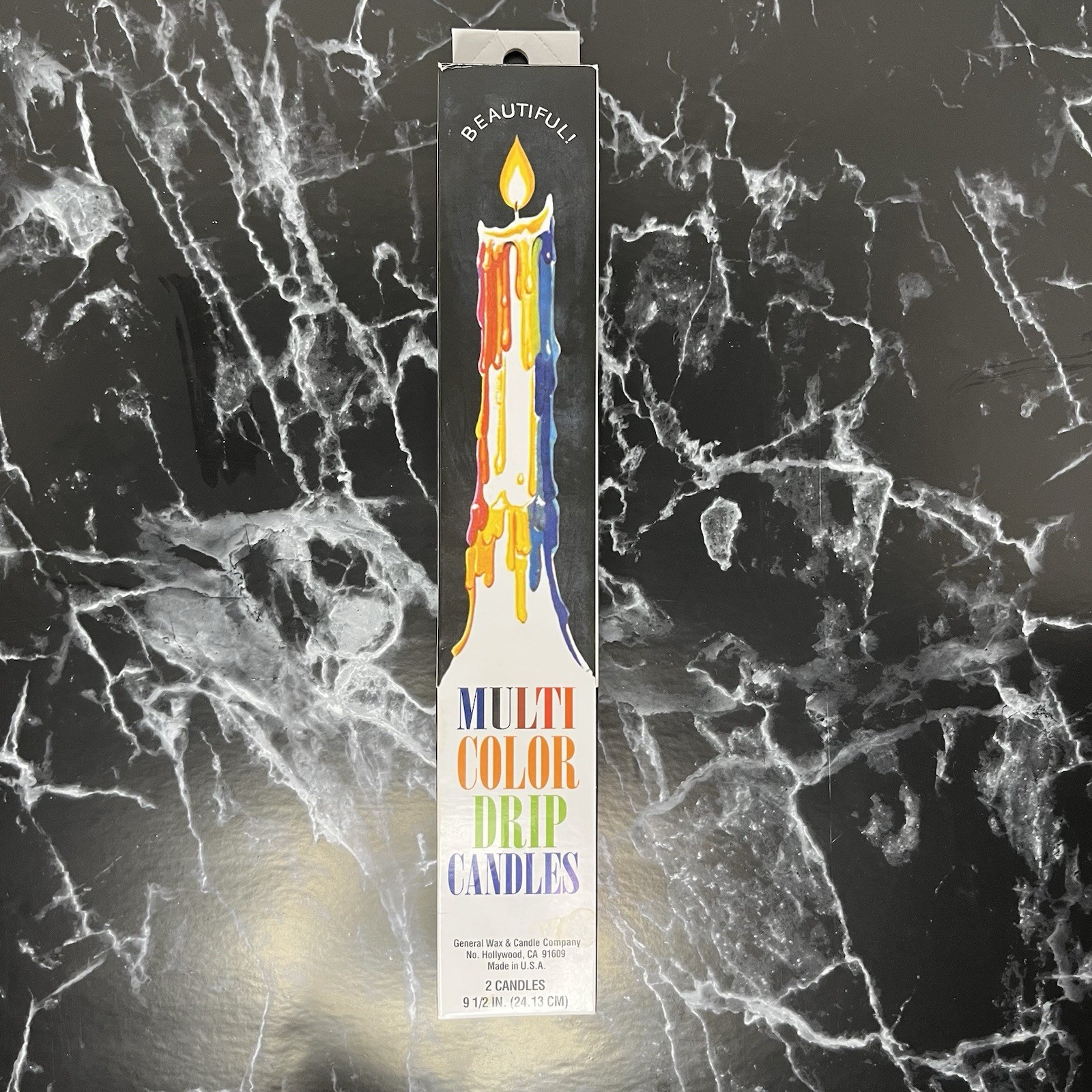 *NEW* in box Multi-Color Drip Candles 9-1/2″ (2-pack)