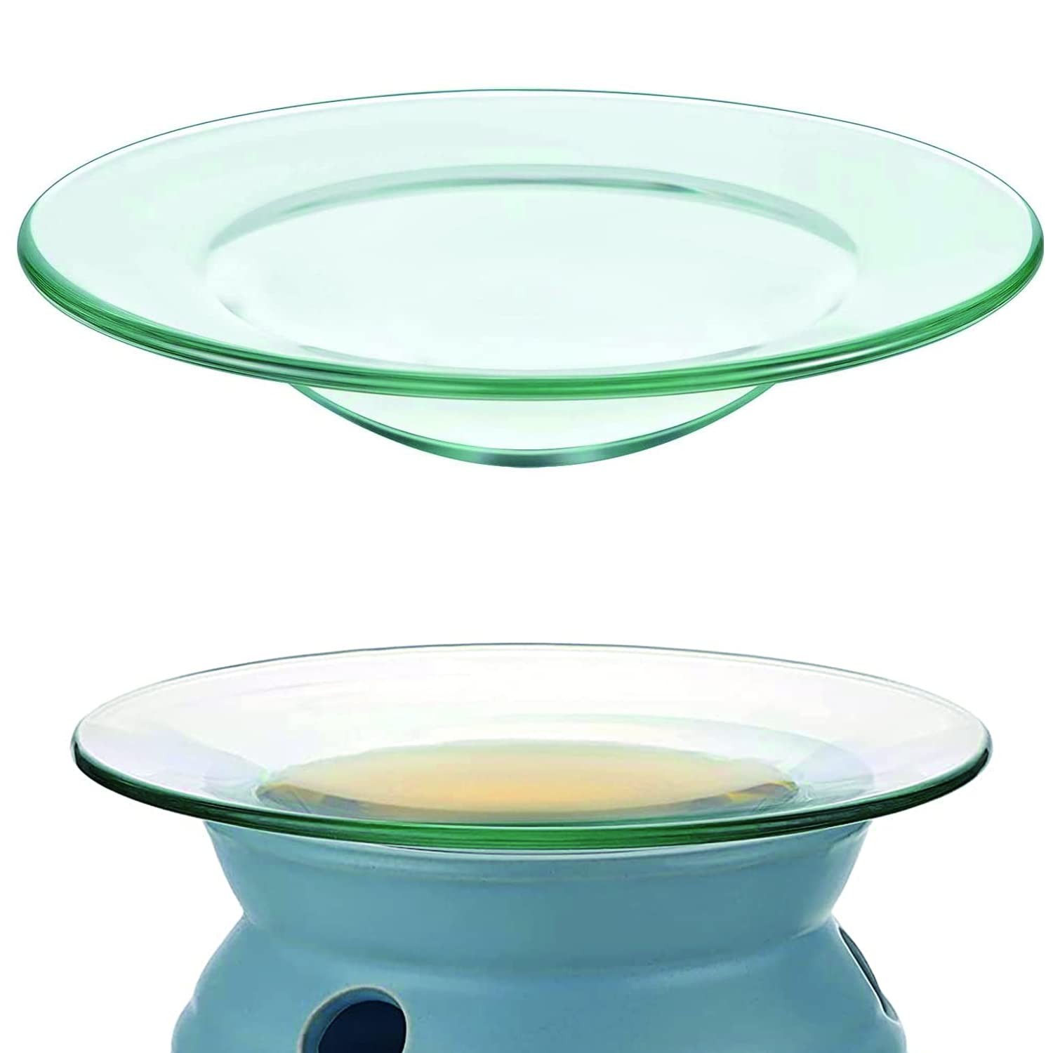 4.5″ Replacement Oil Warmer Dish, 115mm Wax Melt Warmer Liner Round Glass