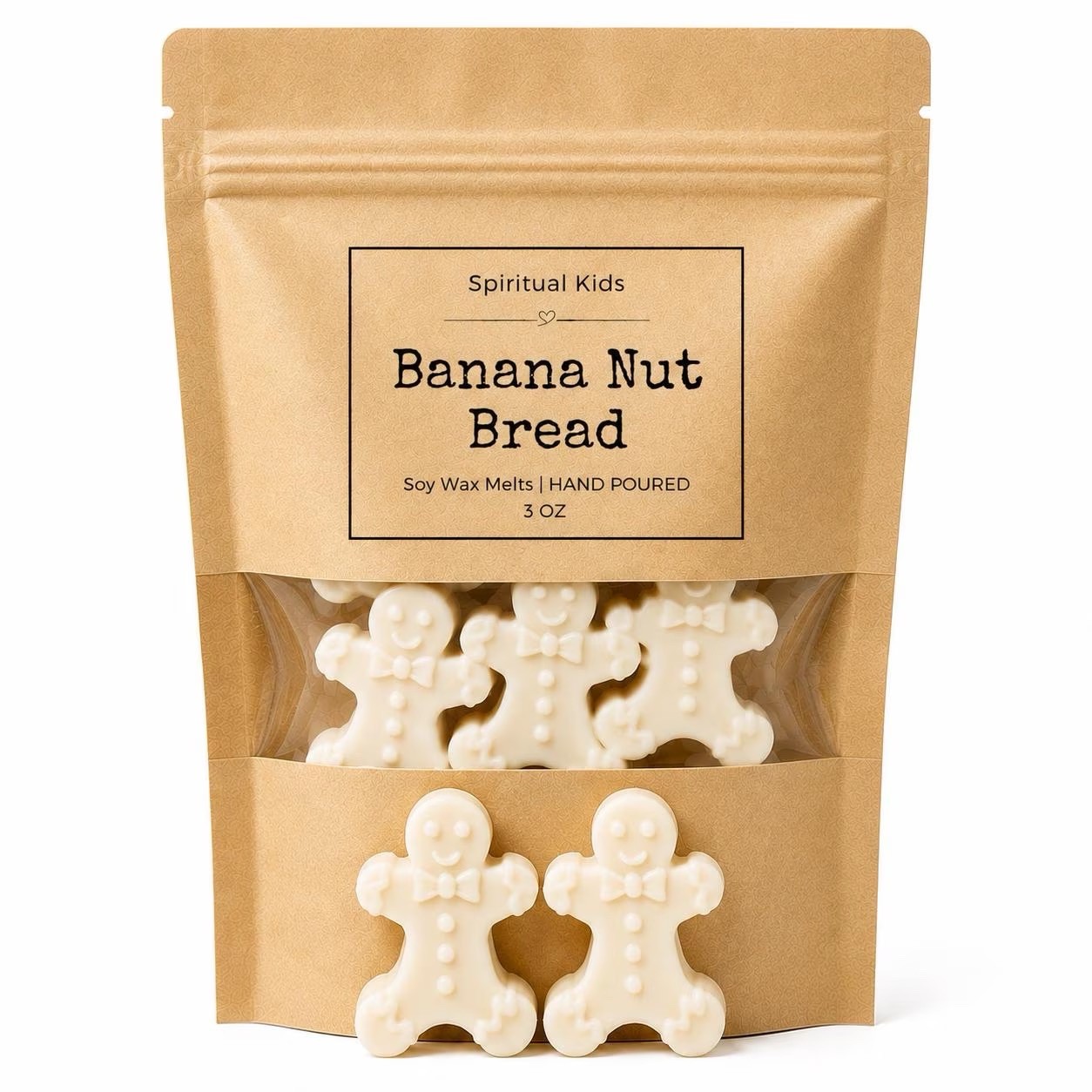 Gingerbread Shaped Soy Wax Melts 3.2oz | Food Scented | Holiday Scents |