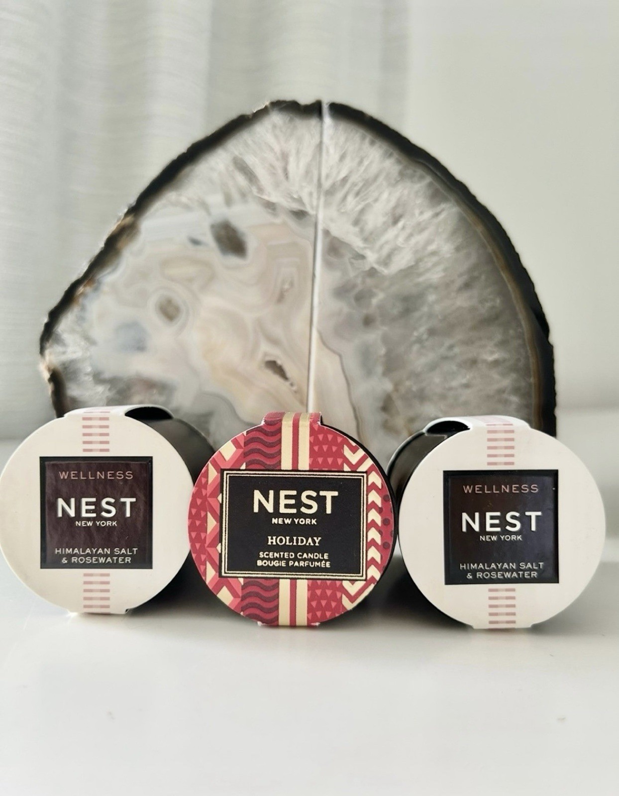 Nest 3 Small Travel Size Scented Candles in Scent Holiday & Wellness