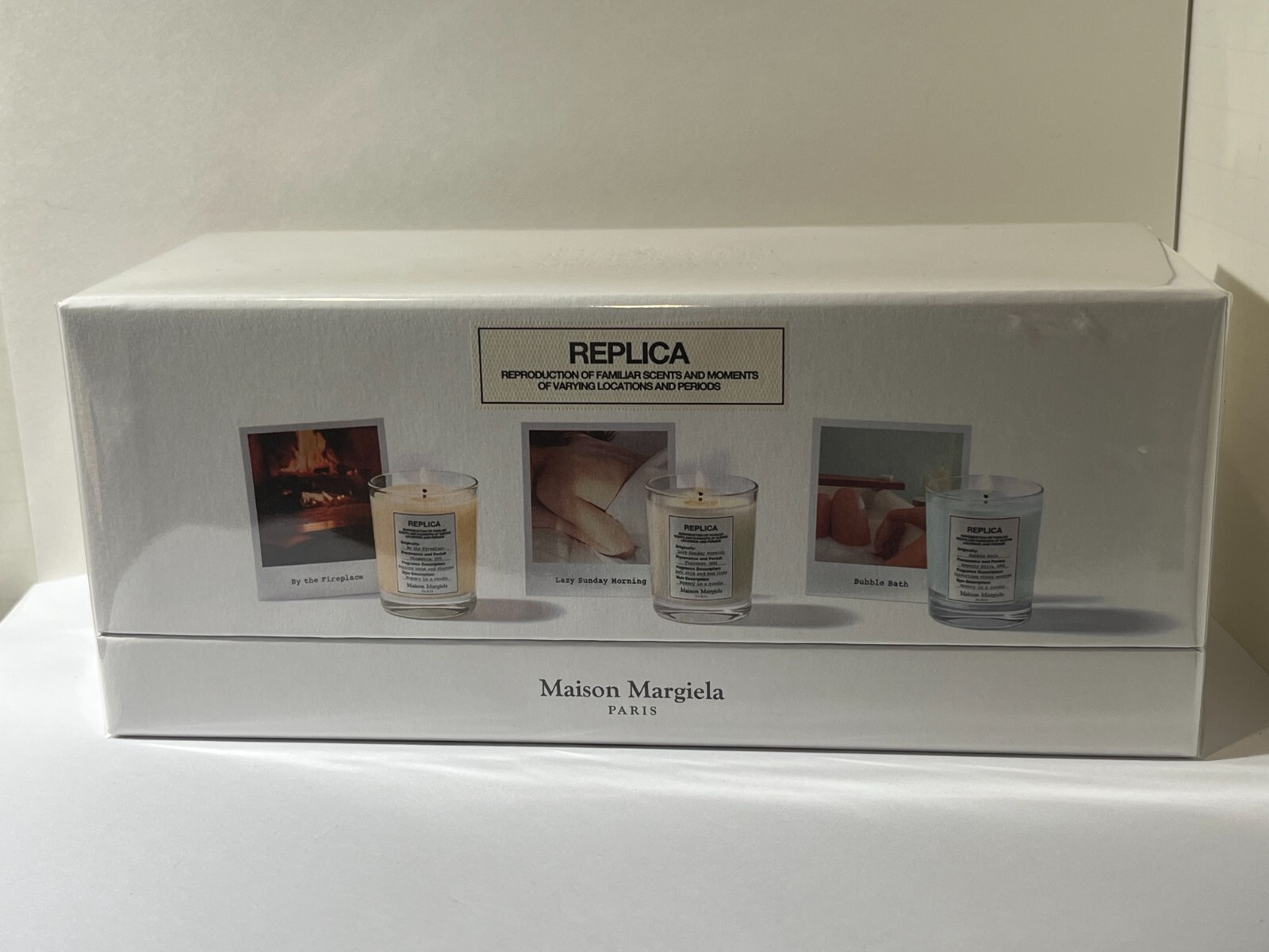 NEW / Maison Margiela Replica Scented Candal (2.46 oz Ea) & Matches Gift Box Set