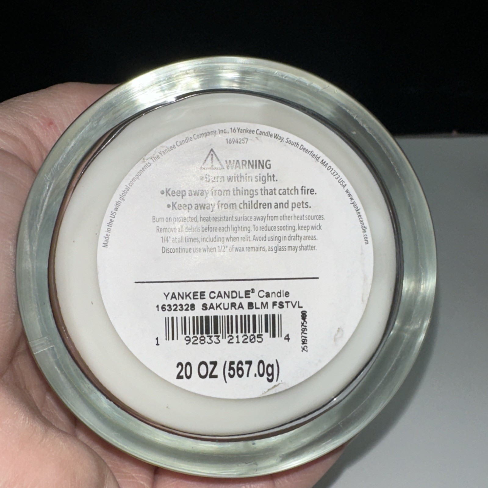 LOT OF 2-NEW-Yankee Candle SAKURA BLOSSOM FESTIVAL Large 20oz- 2 WICK–NEW!