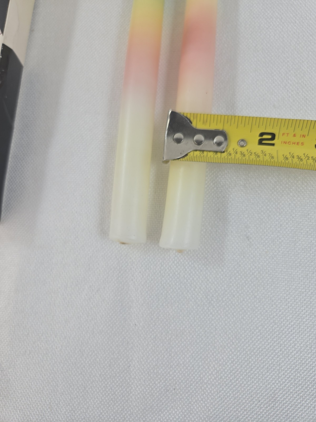 Vintage General Wax & Candle Color Drip Taper Candles 9.5″ Rainbow Ombre Pair